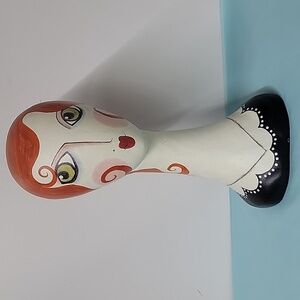 Silvestri Violet 2009 Flapperdashery Demdaco  Mannequin Head Hat Stand 17.5"